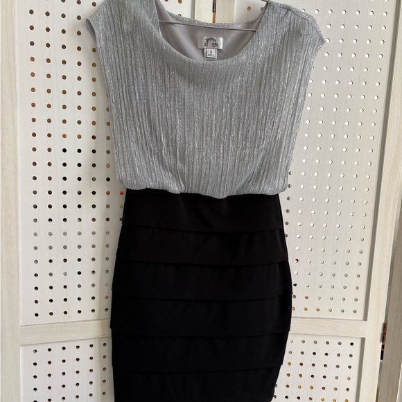 Sweet Storm Silver and Black Dress - Picture 1 of 4